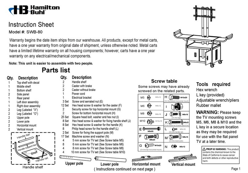 Hamilton/Buhl SWB-80 instruction sheet