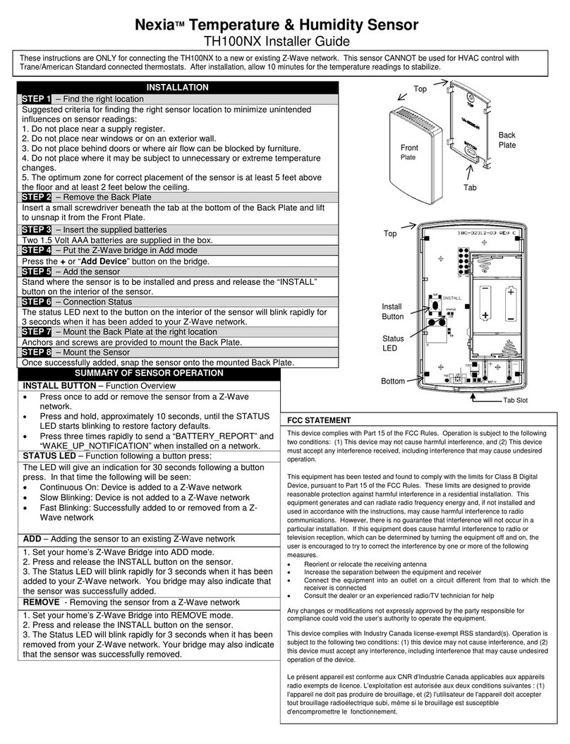 Nexia TH100NX Assembly instructions