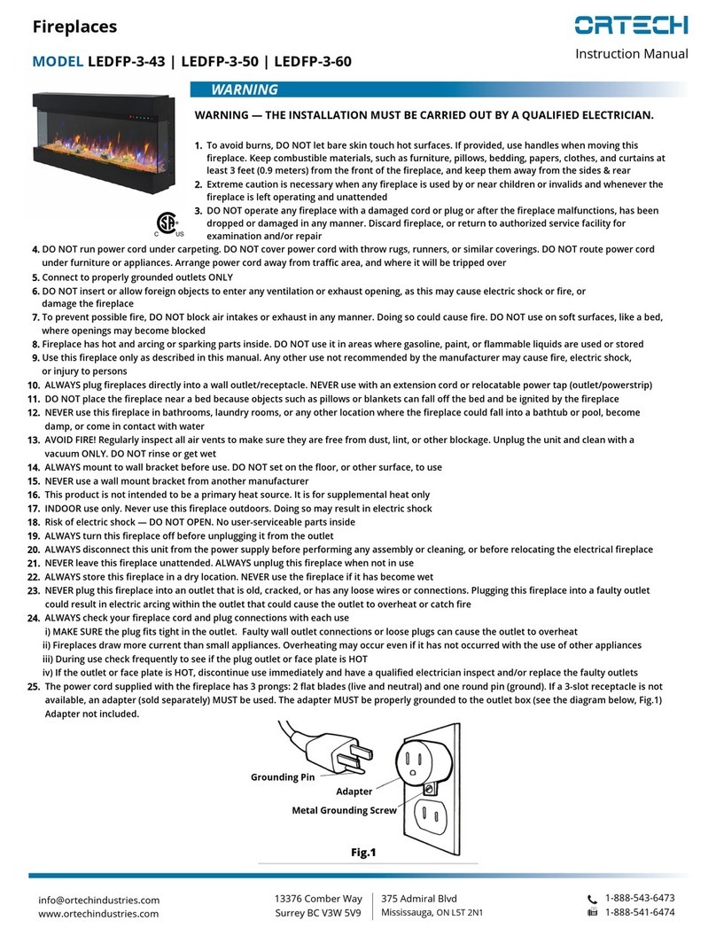 Ortech LEDFP-3-43 User manual