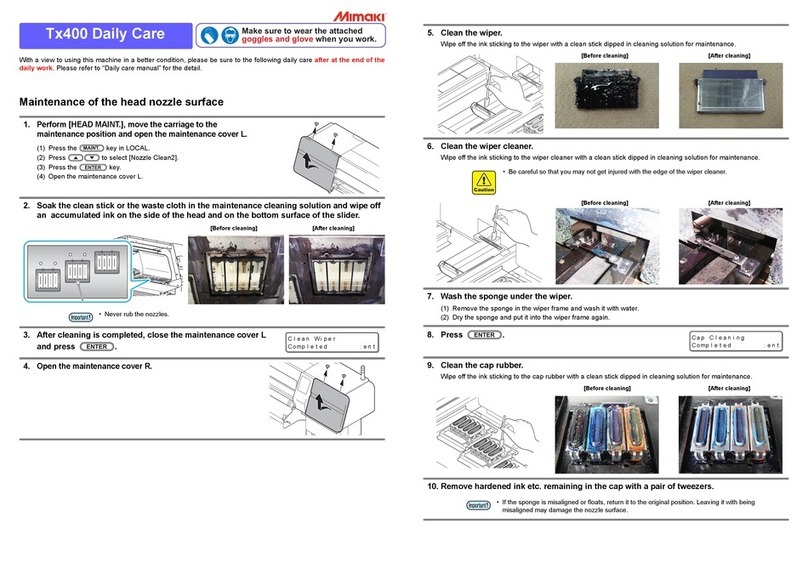 MIMAKI Tx400 User manual