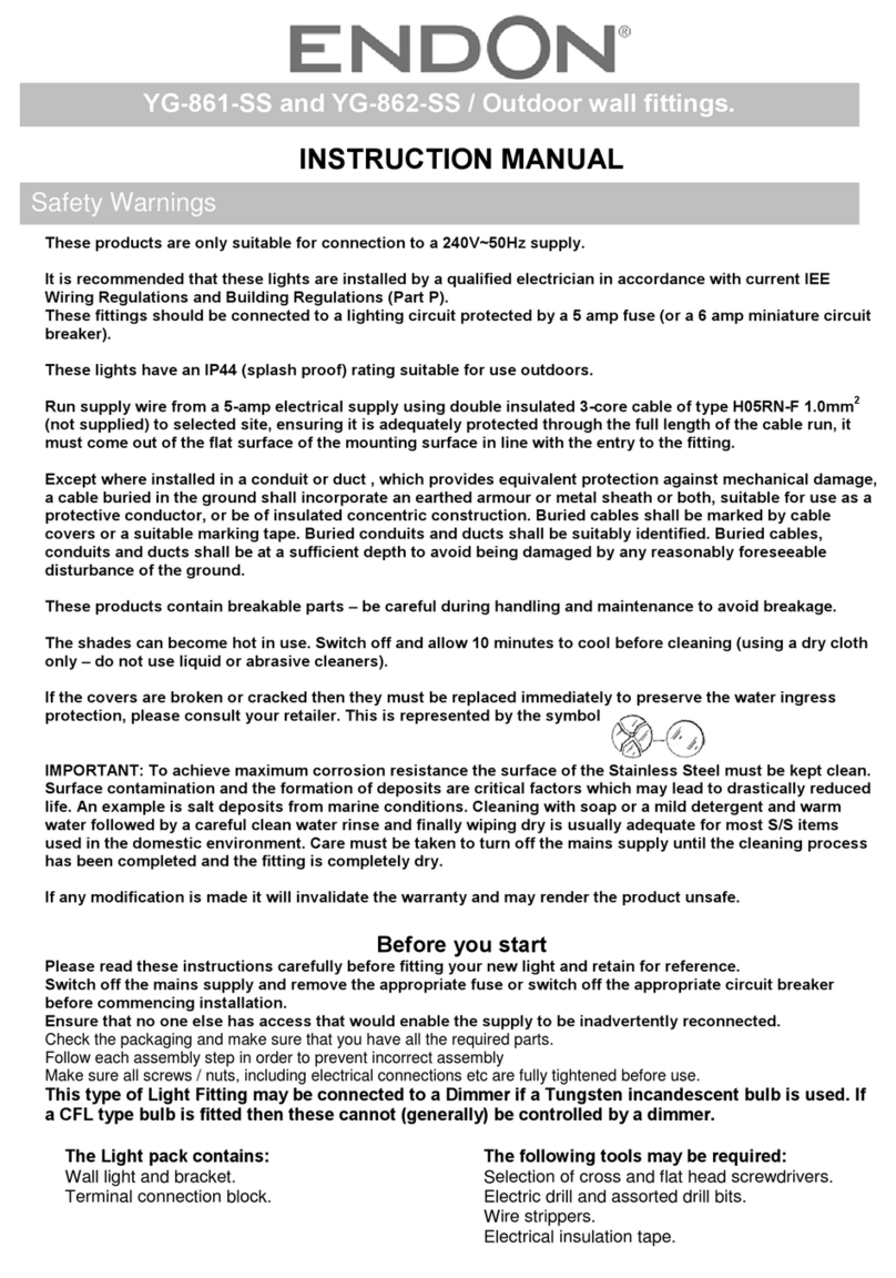 Endon YG-861-SS instruction manual