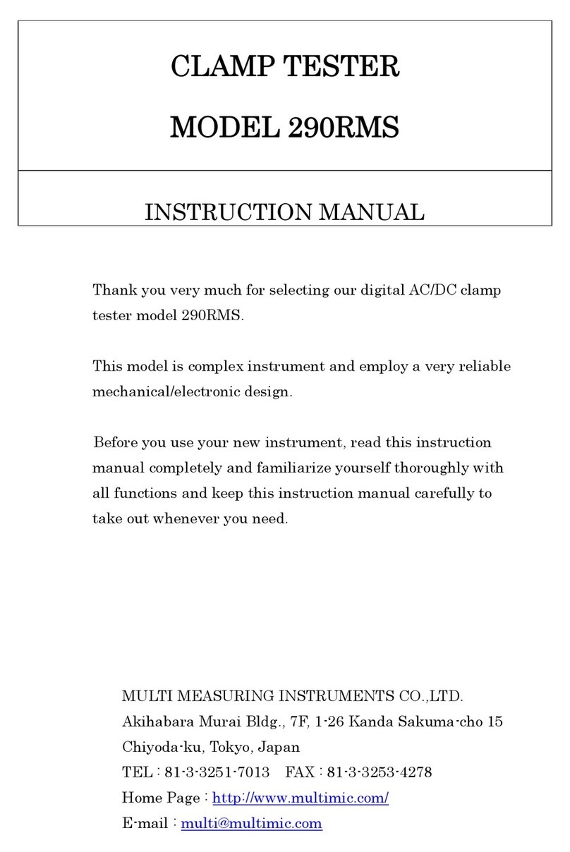 MULTI MEASURING INSTRUMENTS 290RMS User manual