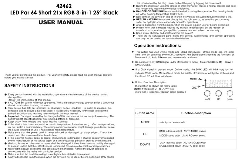 Show Tec 42462 User manual