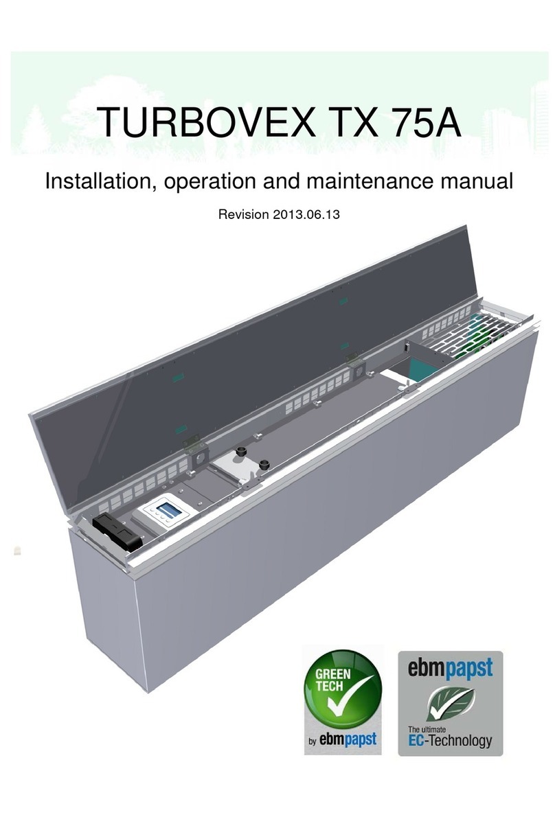 Turbovex TX 75A Installation, operation and maintenance manual