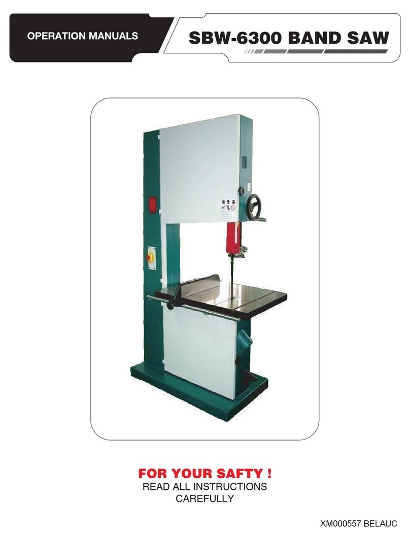 Carbatec SBW-6300 User manual Carbatec SBW-6300 User manual