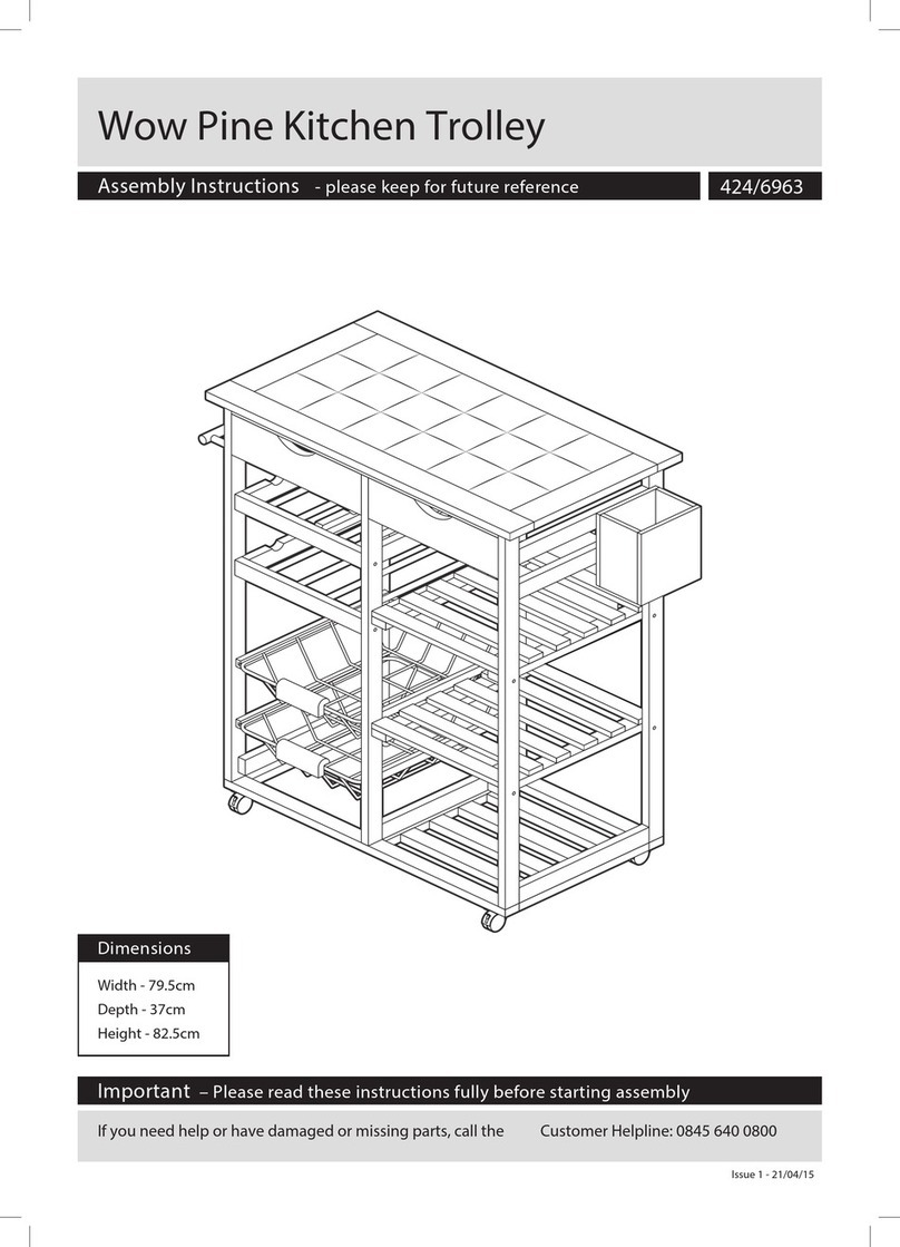 Argos Wow Pine Kitchen Trolley 424/6963 Assembly instructions