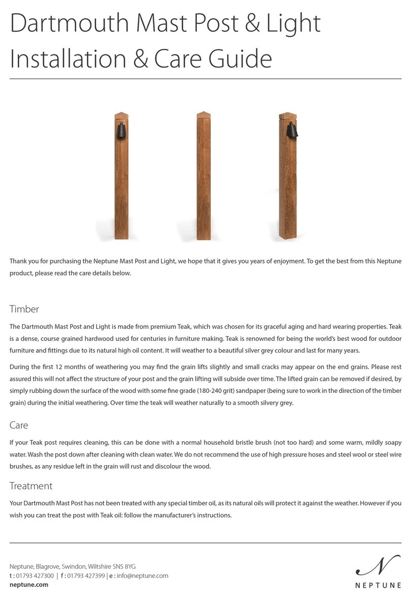 Neptune Dartmouth Mast Post & Light User manual