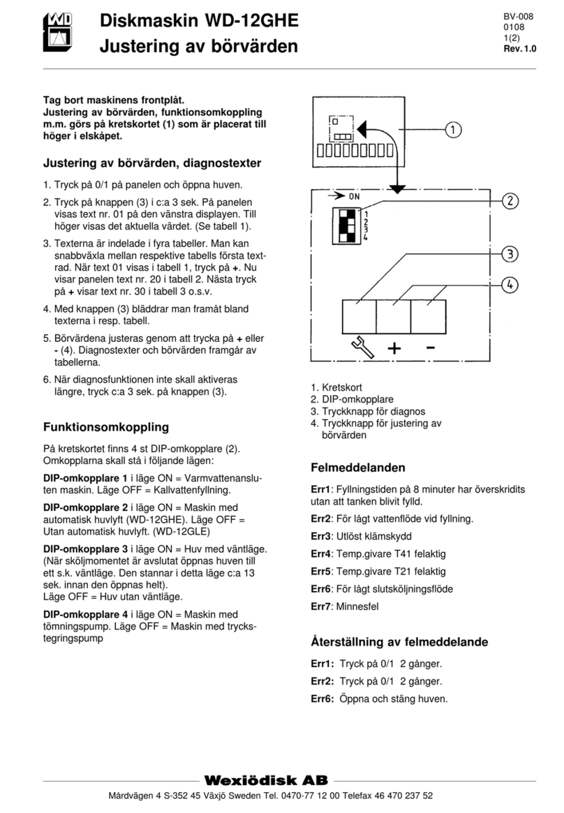 Wexiodisk WD-12GHE manual