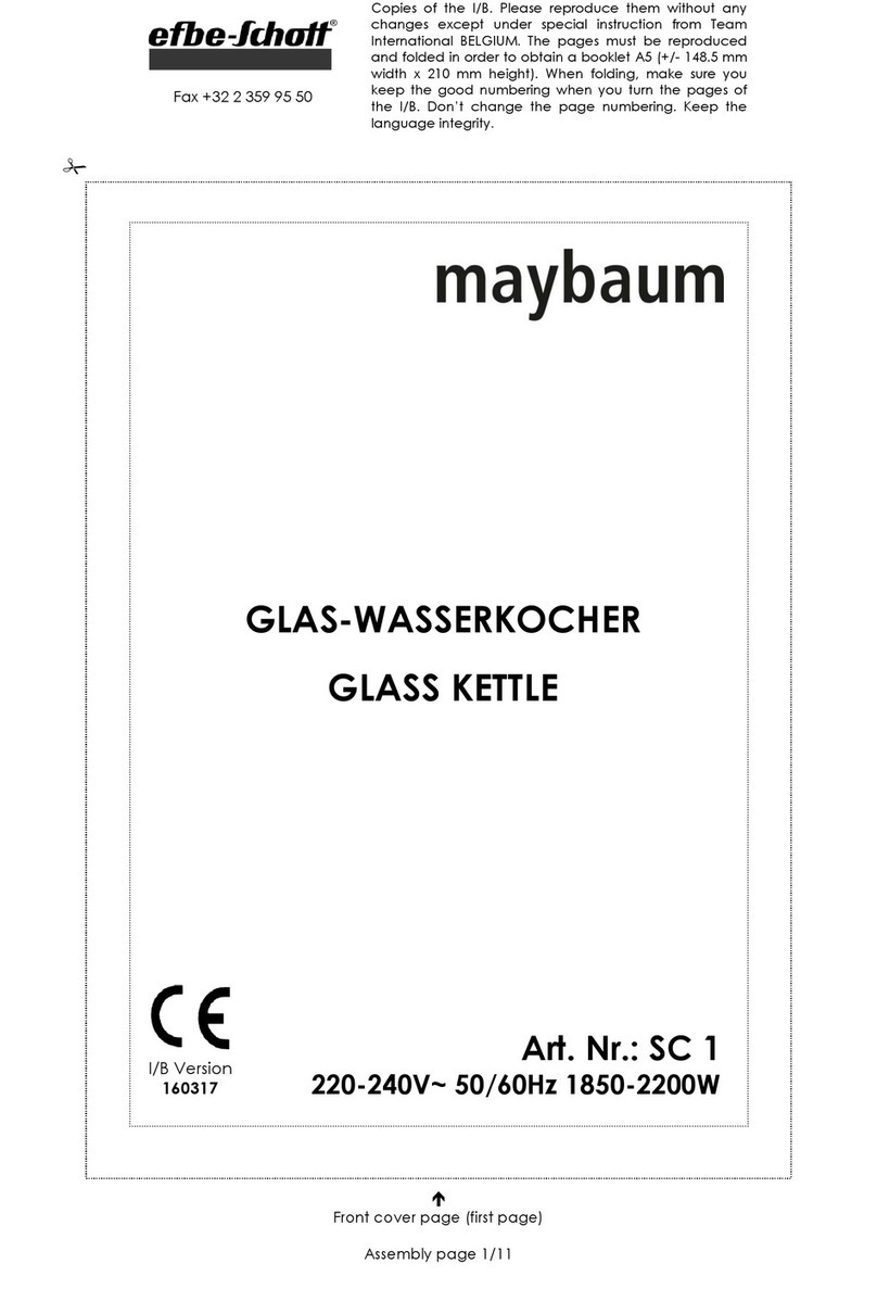 EFBE-SCHOTT Maybaum operating instructions