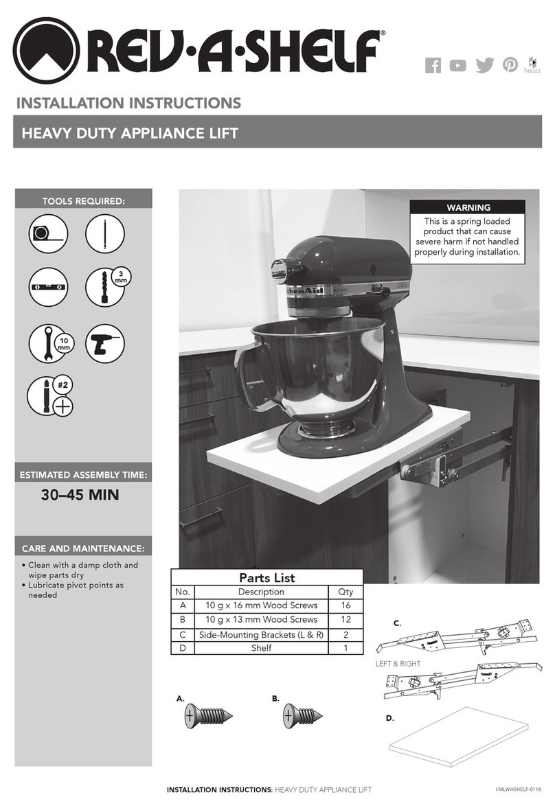 Rev-A-Shelf ML-450SC-WS-1 User manual
