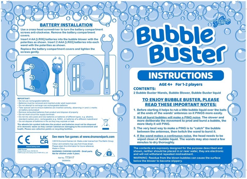 Drumond Park Bubble Buster instructions Drumond Park Bubble Buster instructions