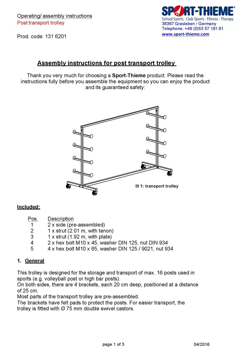 Sport-thieme 131 6201 Operating & assembly instructions
