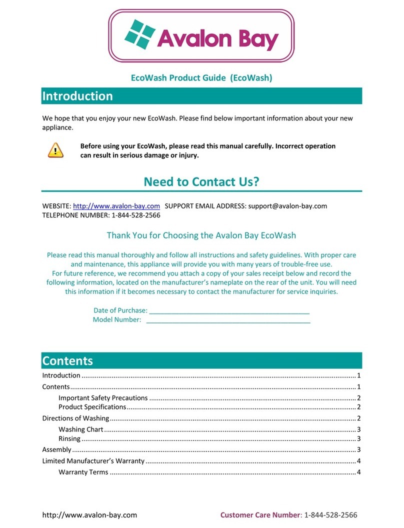 Avalon Bay EcoWash User manual