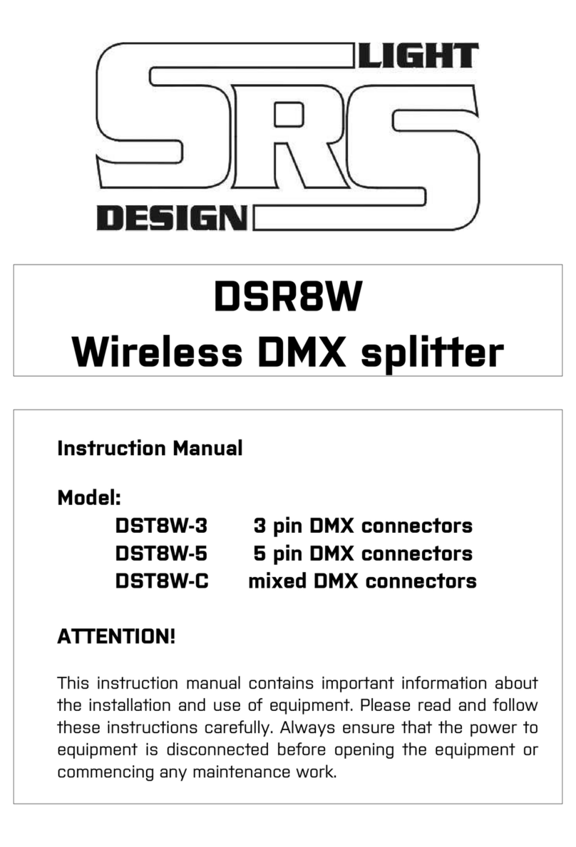 SRS Light Design DSR8W Series User manual
