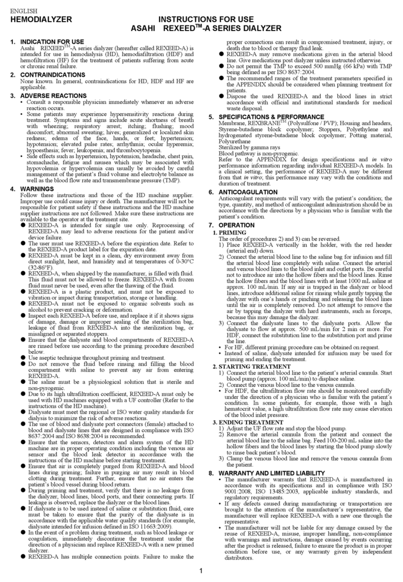 ASAHI REXEED A Series Instructions for use