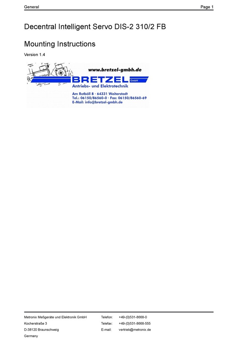 Metronix DIS-2 310/2 FB FS STO Mounting instructions Metronix DIS-2 310/2 FB FS STO Mounting instructions