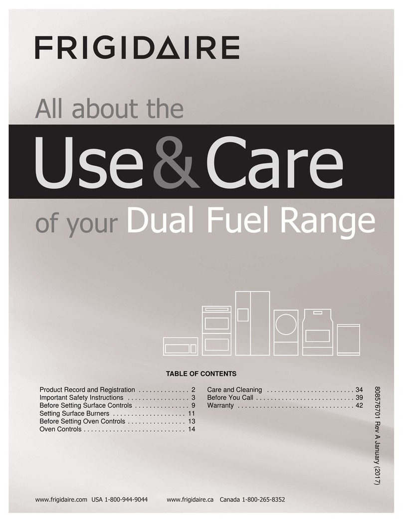Frigidaire FGDF4085TS Owner's manual