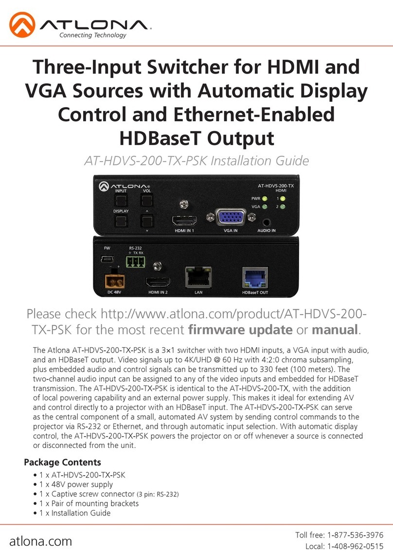 Atlona AT-HDVS-200-TX-PSK installation guide