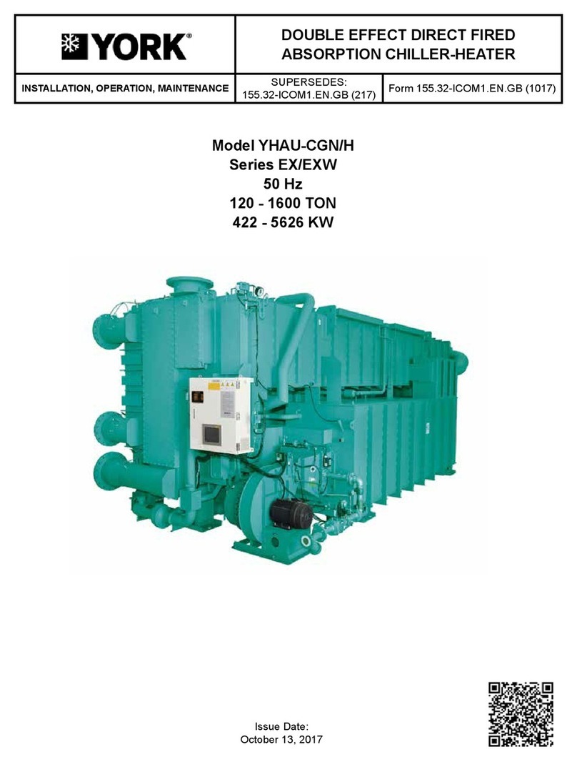 York EX Series Installation, operation & maintenance instructions