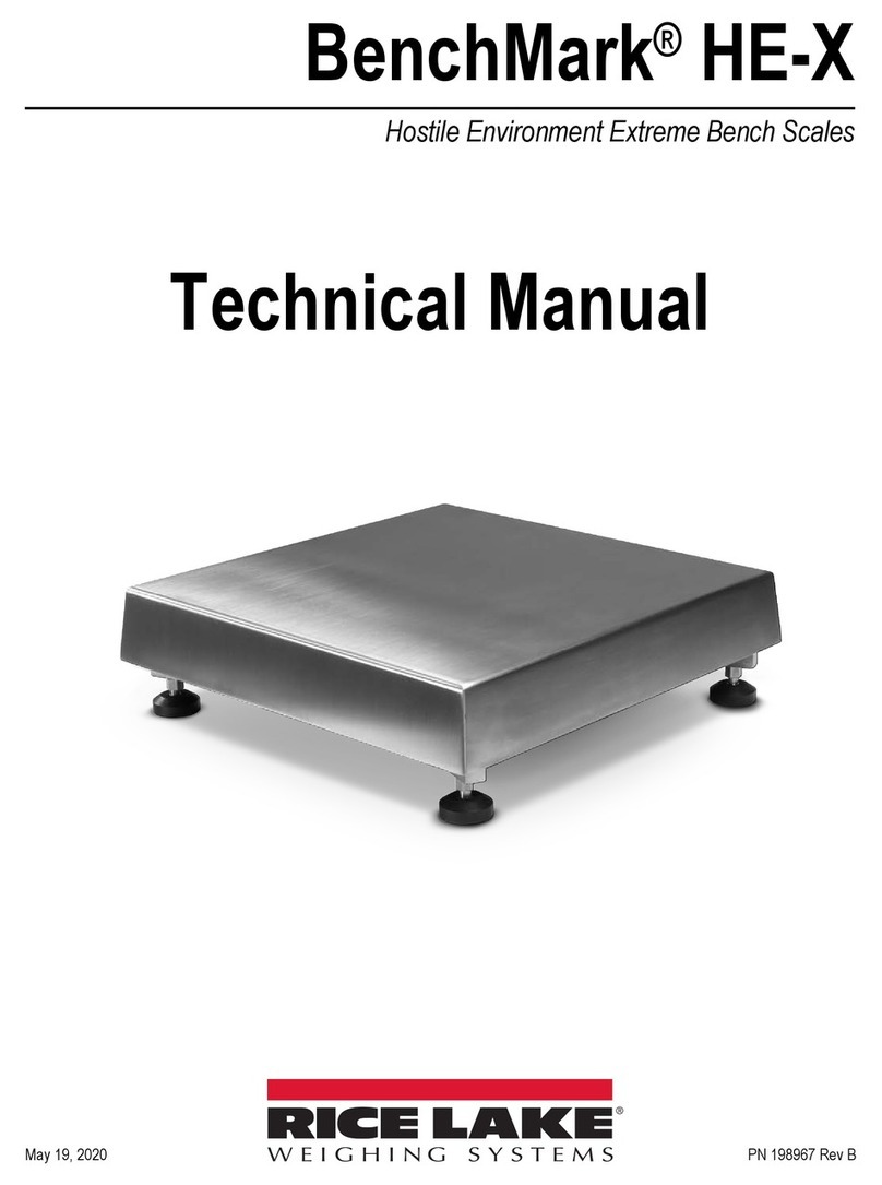 Rice Lake BenchMark HE-X Technical manual