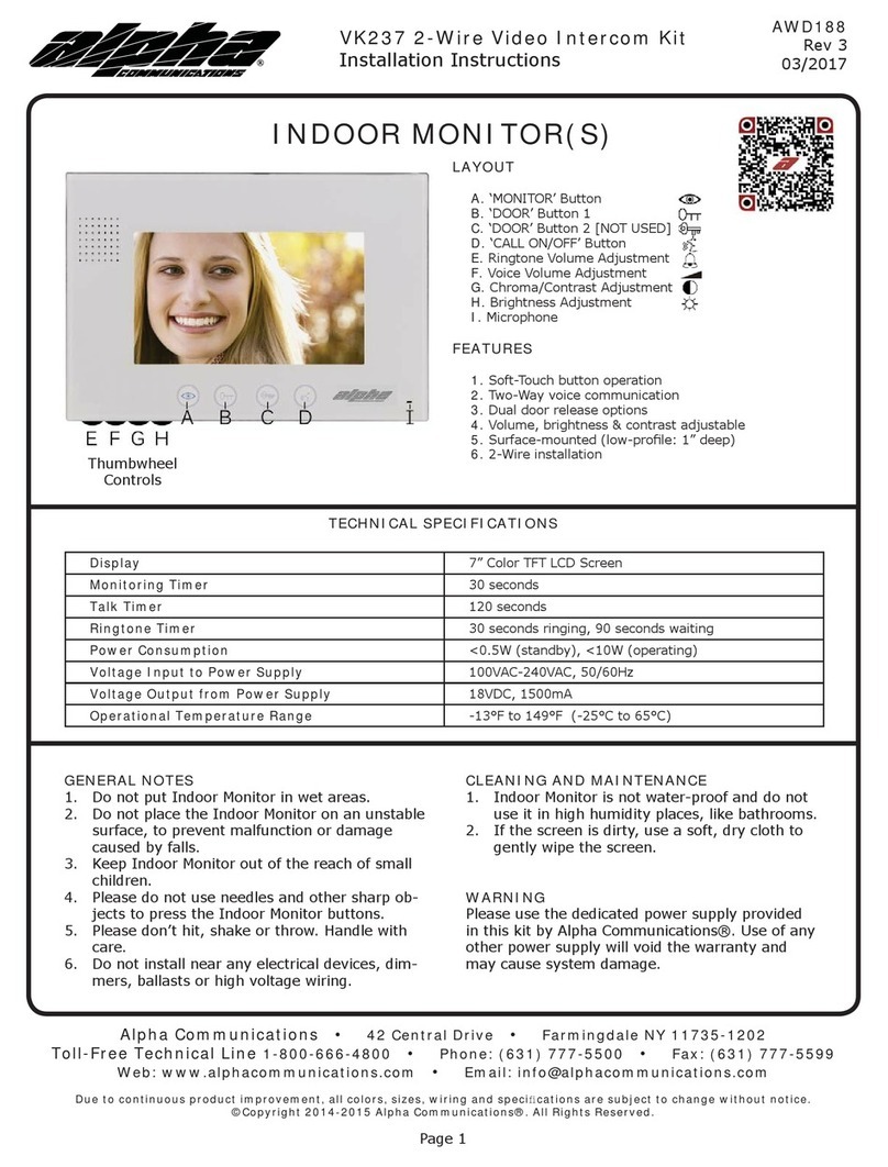 Alpha VK237 User manual