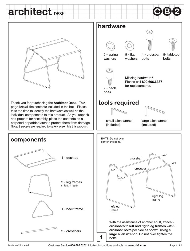CB2 Architect Desk Assembly instructions