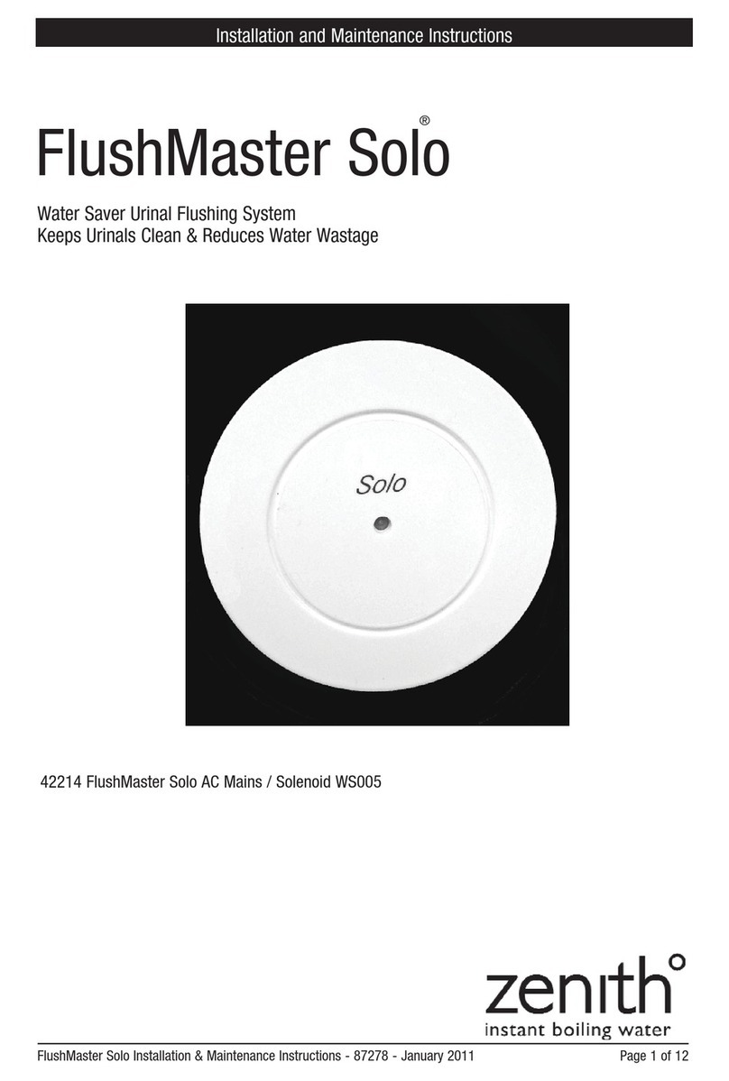 Zenith FlushMaster Solo 42214 Installation and maintenance instructions