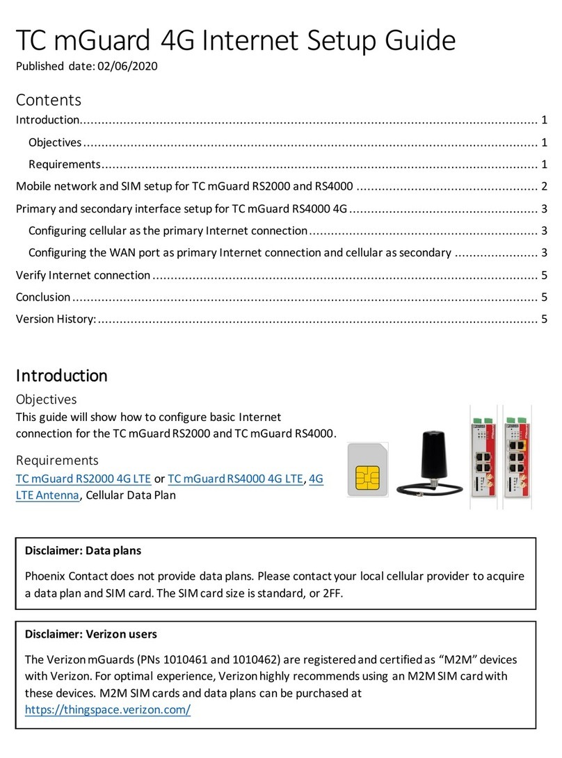 Phoenix Contact TC MGUARD RS2000 4G VPN Internet setup guide