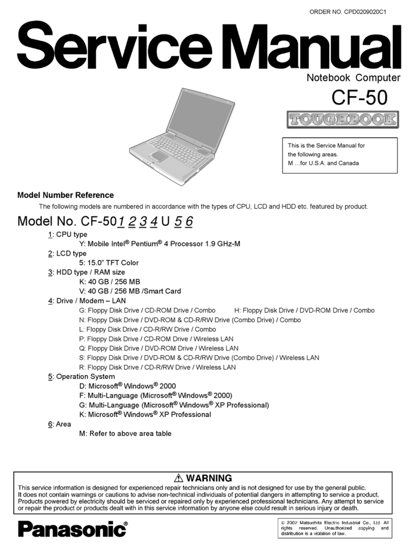 Panasonic Touchbook CF-50 Series User manual Panasonic Touchbook CF-50 Series User manual
