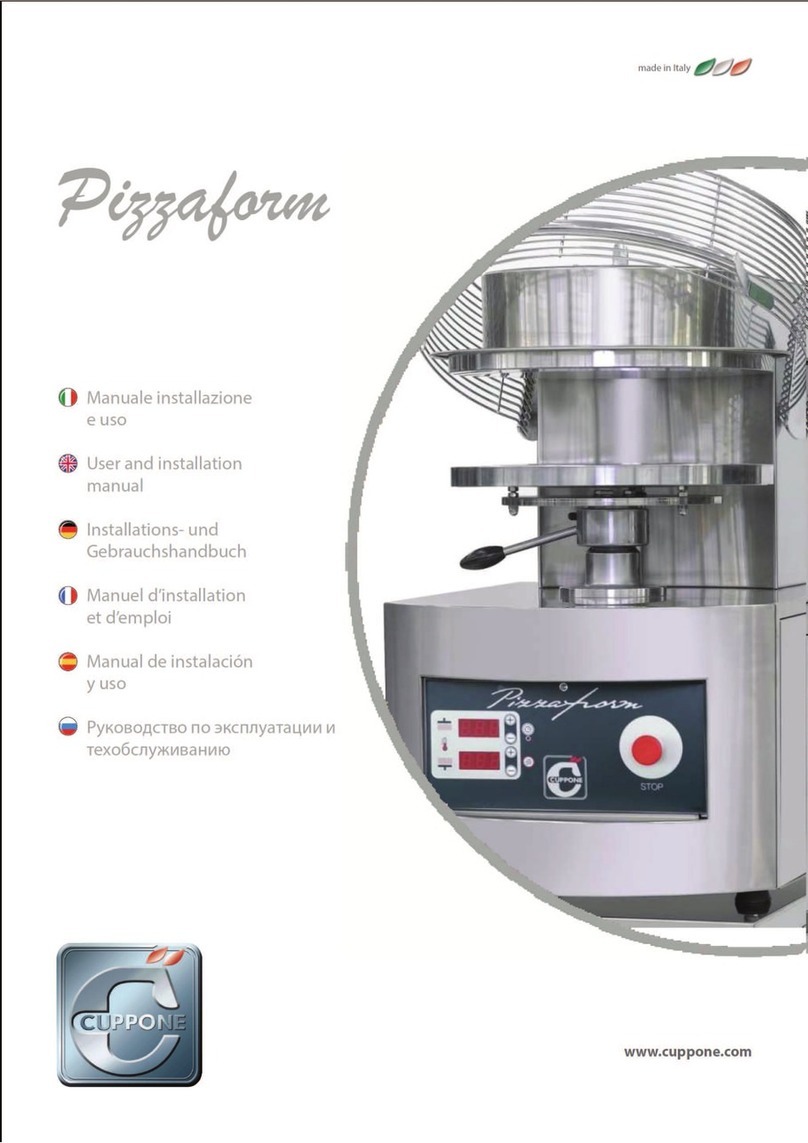 Cuppone Pizzaform PZF/30DS User and installation manual