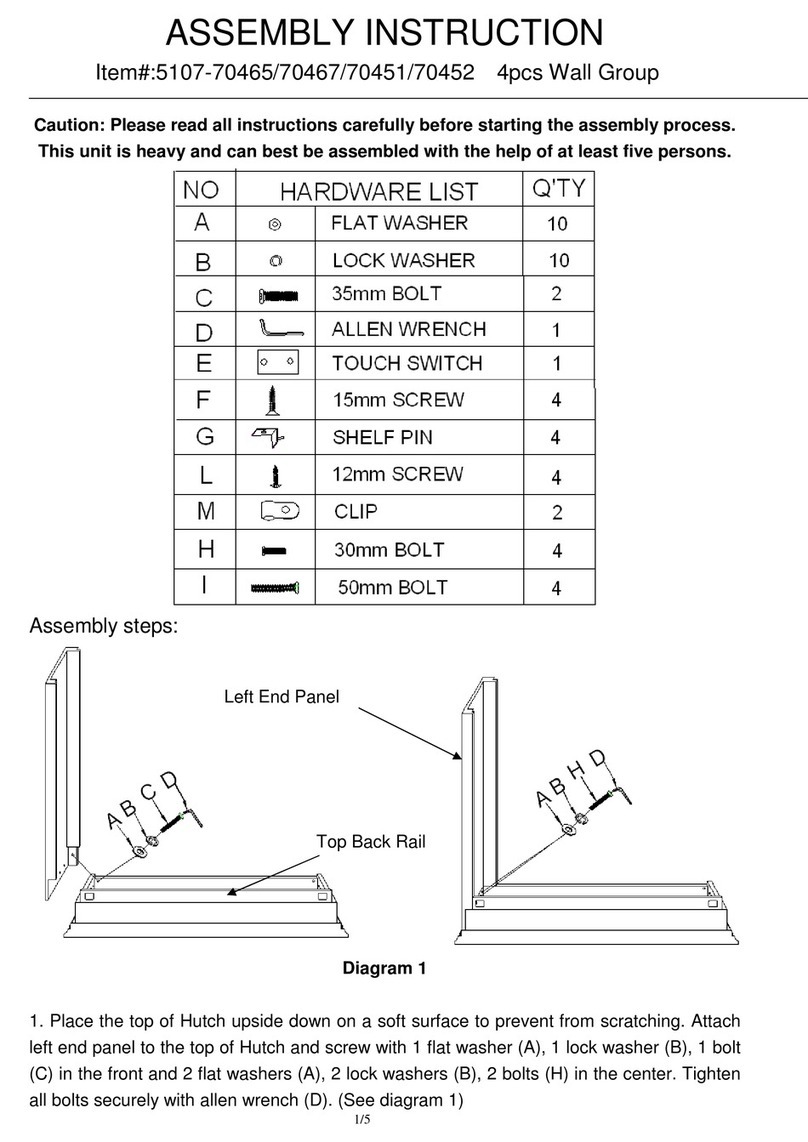 Hooker Furniture 5107-70465 User manual