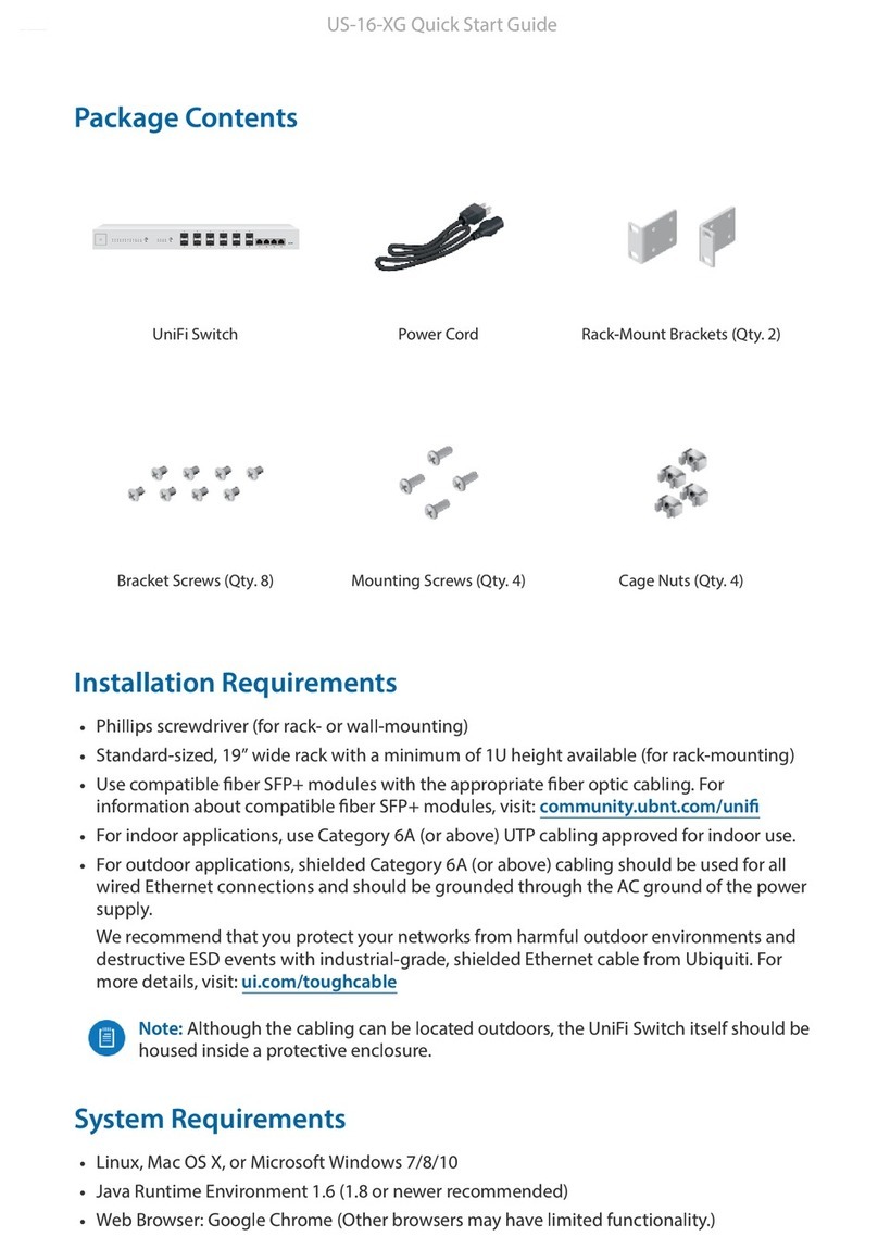 Ubiquiti US-16-XG quick start guide Ubiquiti US-16-XG quick start guide