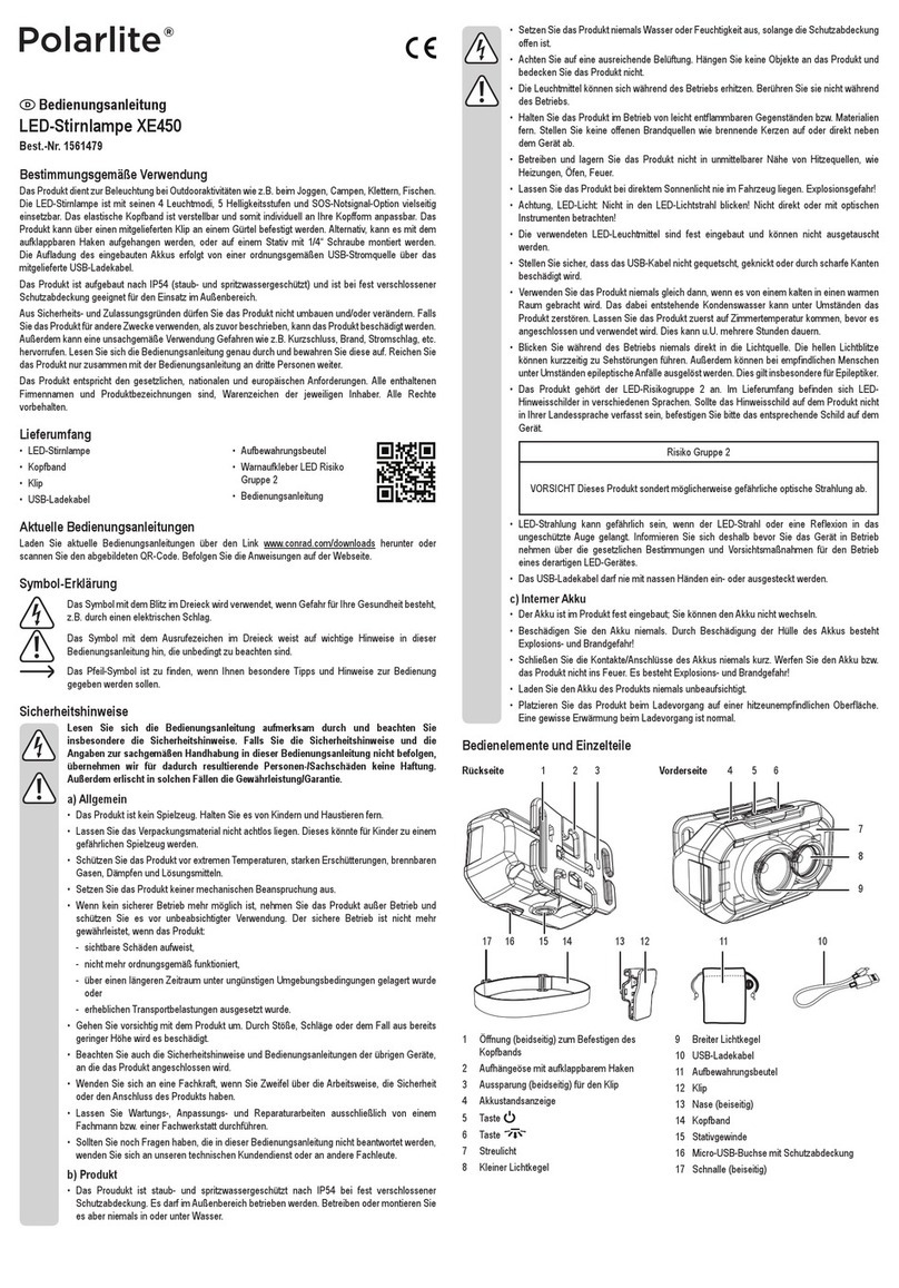 Polarlite XE450 User manual
