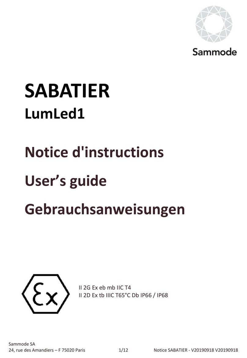 Sammode Sabatier LumLed1 Series user guide