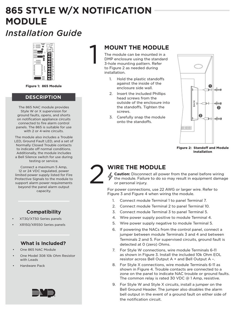 DMP Electronics 865 User manual DMP Electronics 865 User manual