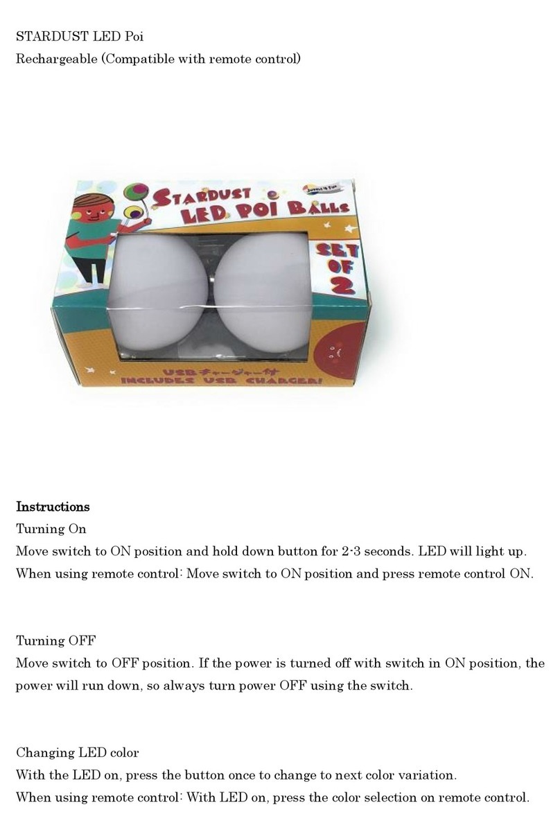 Stardust Lighting LED Poi Balls manual