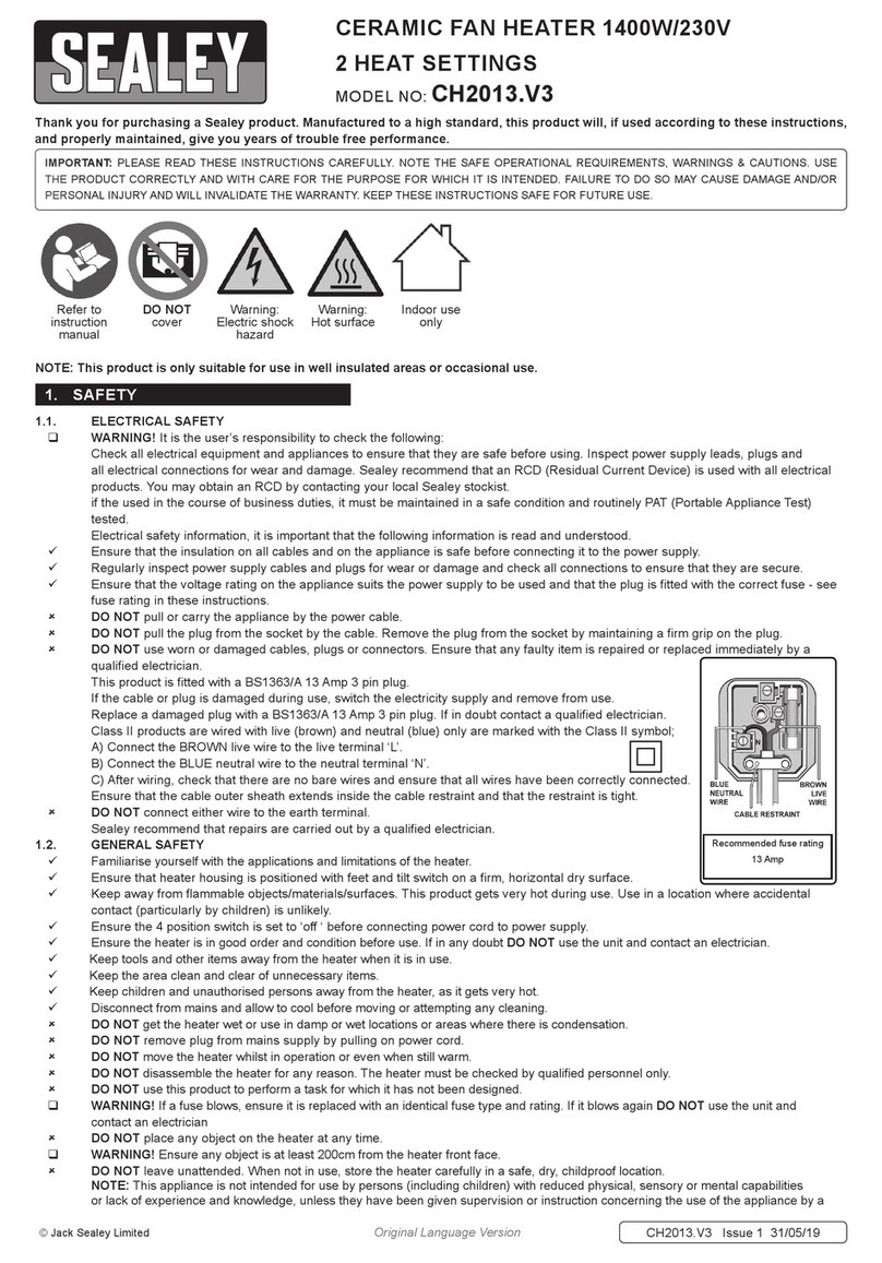 Sealey CH2013.V3 User manual