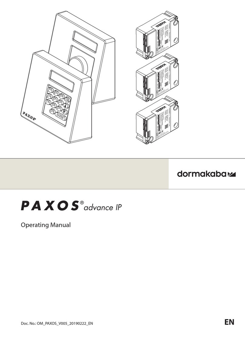 Dormakaba PAXOS advance IP operating manual