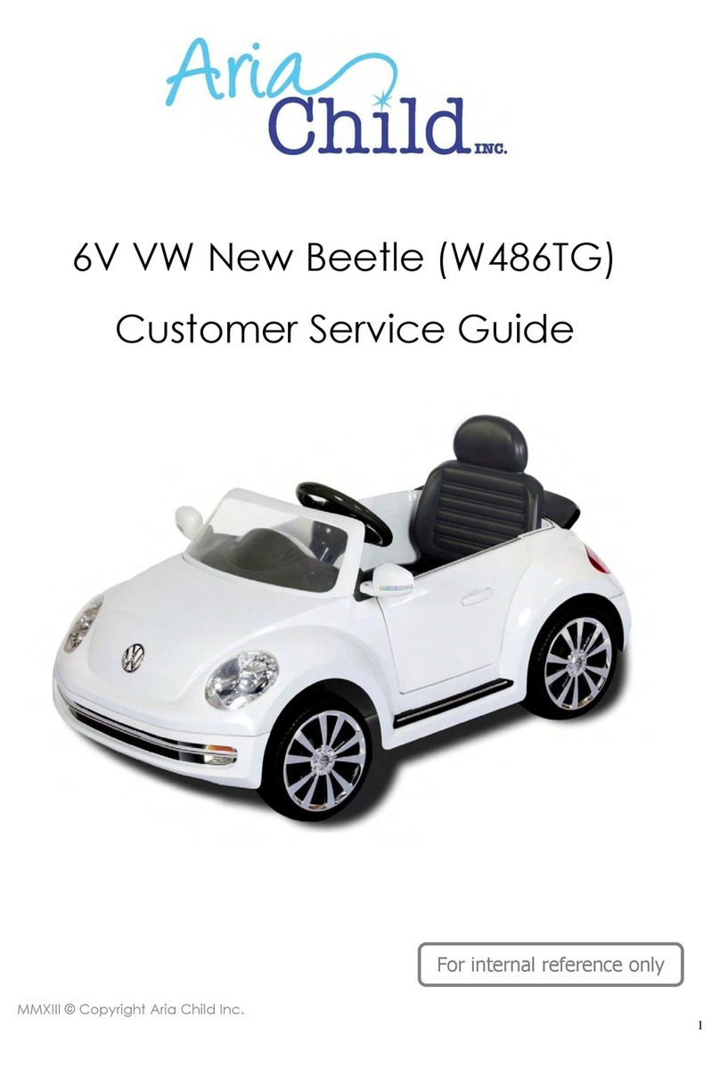Aria Child 6V VW New Beetle Customer service guide Aria Child 6V VW New Beetle Customer service guide