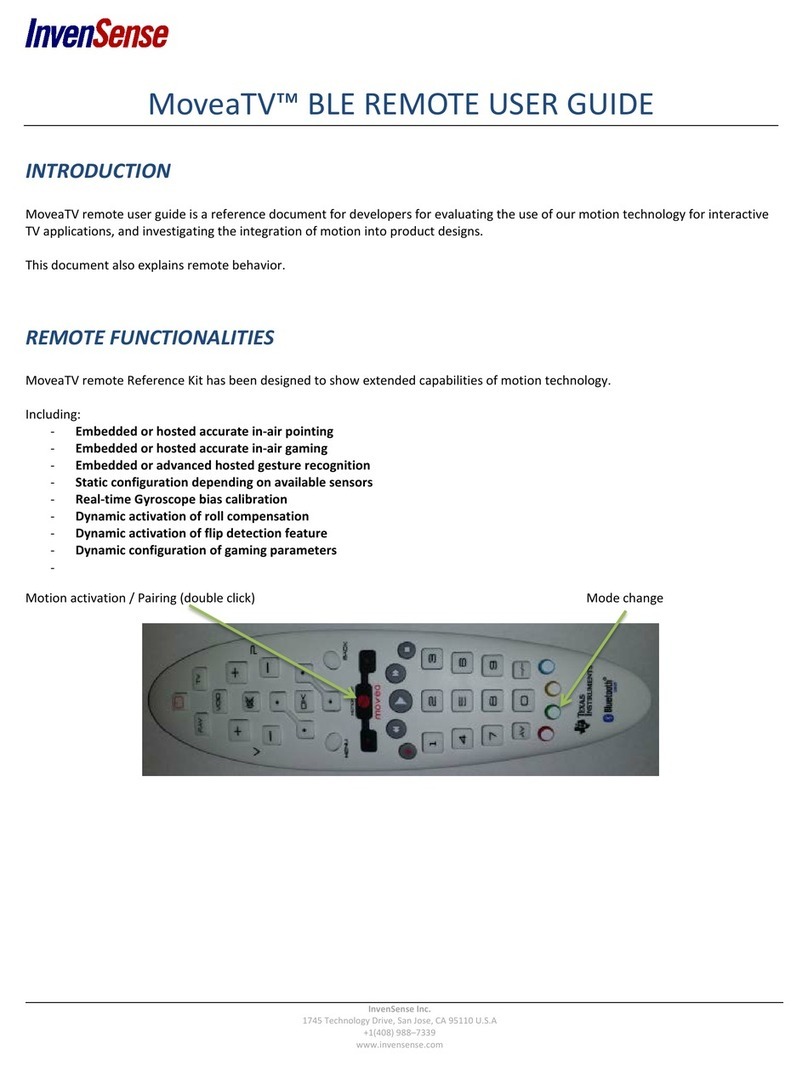 InvenSense MoveaTV BLE REMOTE user guide
