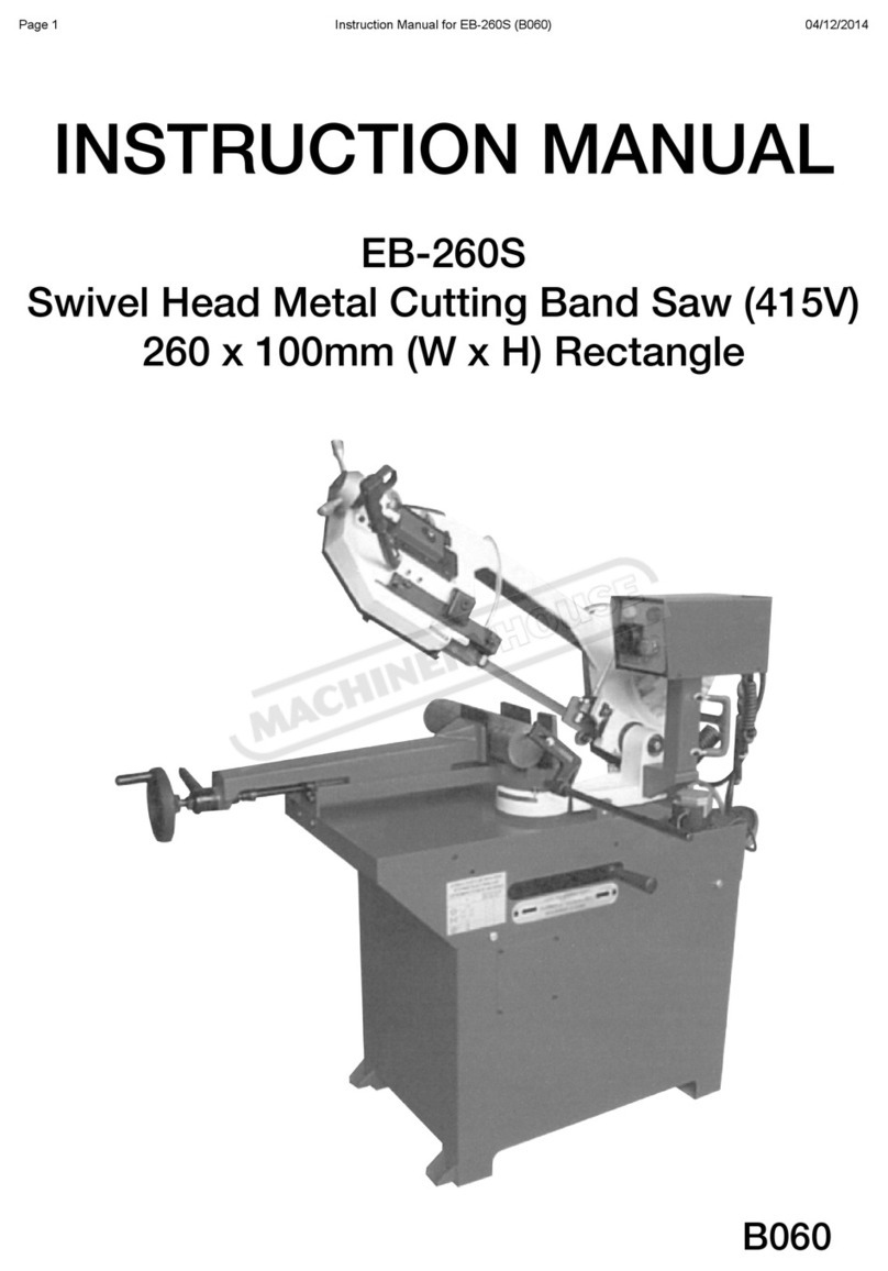Hafco Metalmaster EB-260S instruction manual