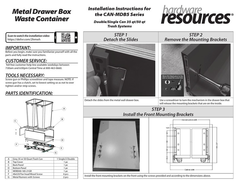 HARDWARE RESOURCES CAN-MDB5 Series installation instructions