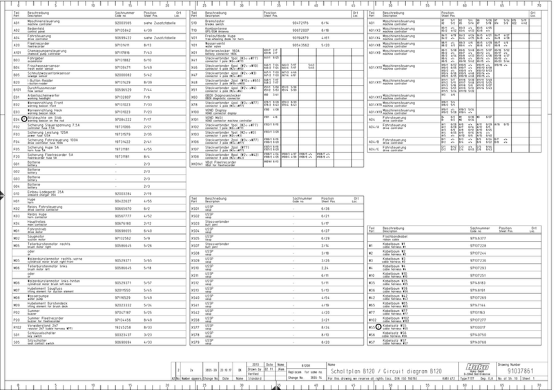 HAKO Scrubmaster B 120 R Circuit diagrams