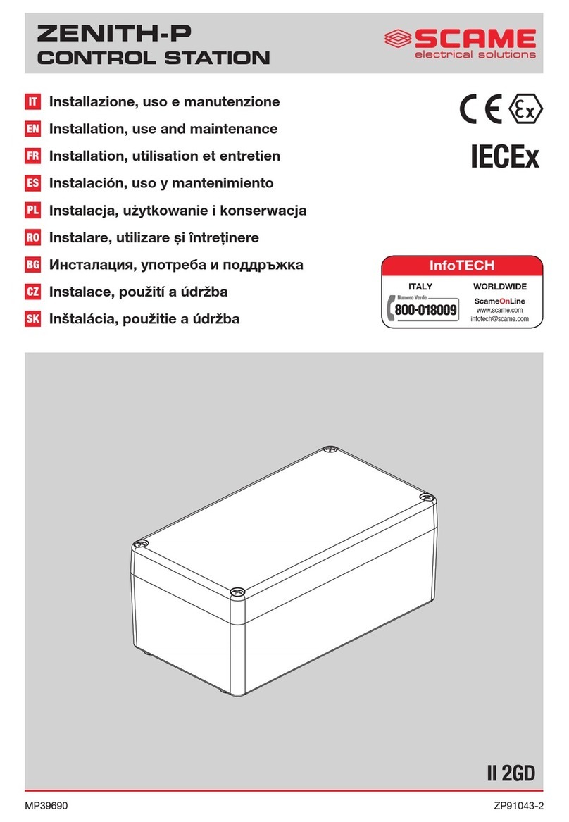 Scame ZENITH-P Series Installation, use and maintenance