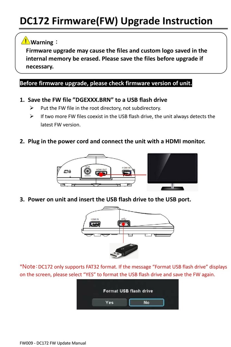 Lumens DC172 Firmware Upgrade Instruction