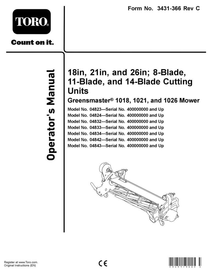 Toro Groundmaster 1018 Operator's manual