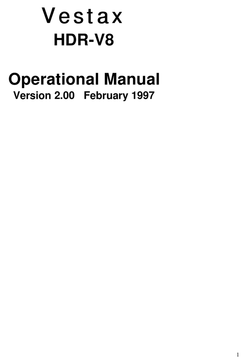 Vestax HDR-V8 Operational manual