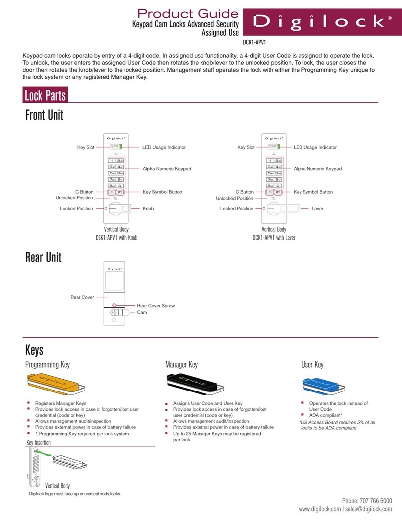 Digilock DCK1-APV1 User manual