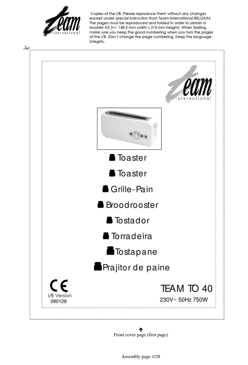 Team International TEAM TO 40 operating instructions Team International TEAM TO 40 operating instructions