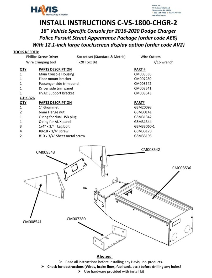 Havis C-VS-1800-CHGR-2 Configuration guide